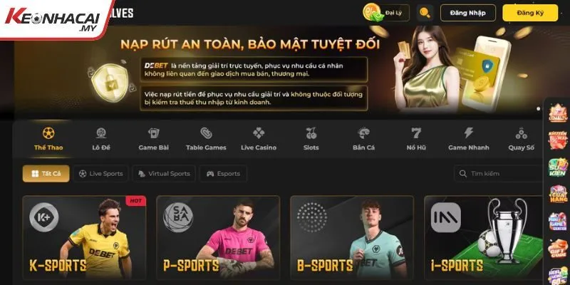 Những thế mạnh của DEBET tạo nên nhà cái đình đám